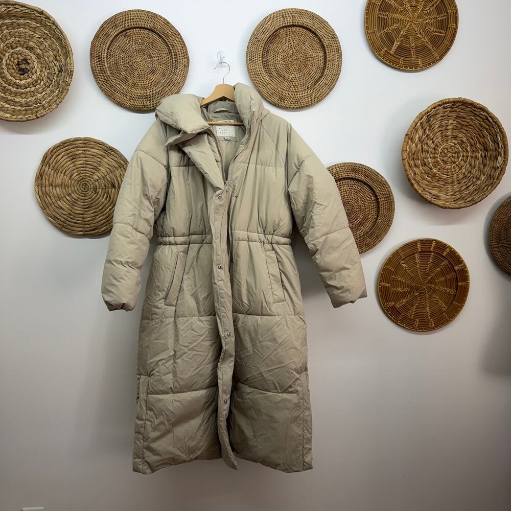 A New Day Beige Long Puffer Coat XL